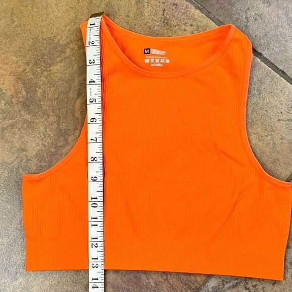 Women’s Flex Rib Crop Top Matching Shorts Set Medium - Picture 4 of 12